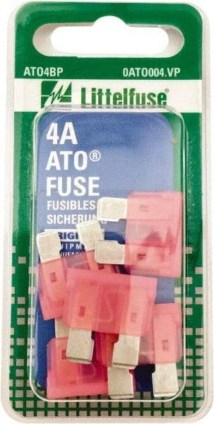 Value Collection - 4 Amp, 32 VAC/VDC, Automotive Fuse - 3/4" Long, Pink, Littlefuse ATO004 - A1 Tooling