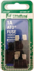 Value Collection - 1 Amp, 32 VAC/VDC, Automotive Fuse - 3/4" Long, Black, Littlefuse ATO001 - A1 Tooling