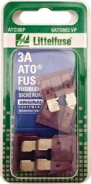 Value Collection - 3 Amp, 32 VAC/VDC, Automotive Fuse - 3/4" Long, Violet, Littlefuse ATO003 - A1 Tooling