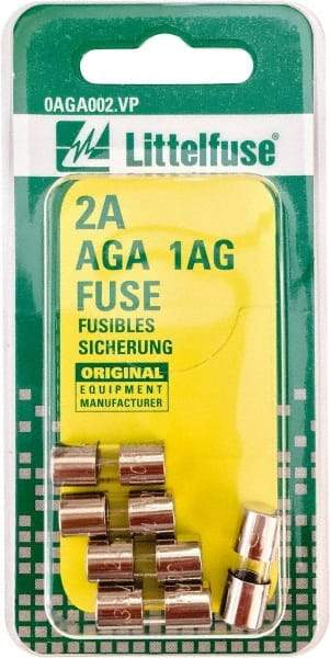 Value Collection - 32V AC/DC, 2 Amp, Fast-Acting Miniature Glass/Ceramic Fuse - 5/8" OAL, 1/4" Diam - A1 Tooling