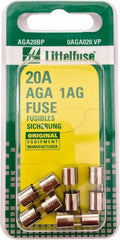 Value Collection - 32V AC/DC, 20 Amp, Fast-Acting Miniature Glass/Ceramic Fuse - 5/8" OAL, 1/4" Diam - A1 Tooling