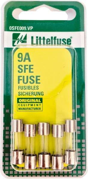 Value Collection - 32V AC/DC, 9 Amp, Fast-Acting Miniature Glass/Ceramic Fuse - 7/8" OAL, 1/4" Diam - A1 Tooling