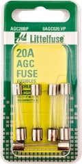 Value Collection - 32V AC/DC, 20 Amp, Fast-Acting Miniature Glass/Ceramic Fuse - 1-1/4" OAL, 1/4" Diam - A1 Tooling