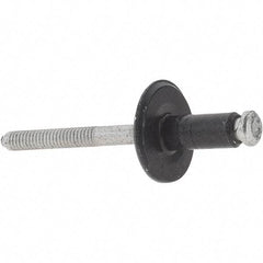 Value Collection - Large Flange Head Aluminum Peel Blind Rivet - Aluminum Mandrel, 1/8" to 21/64" Grip, 3/4" Head Diam, - A1 Tooling