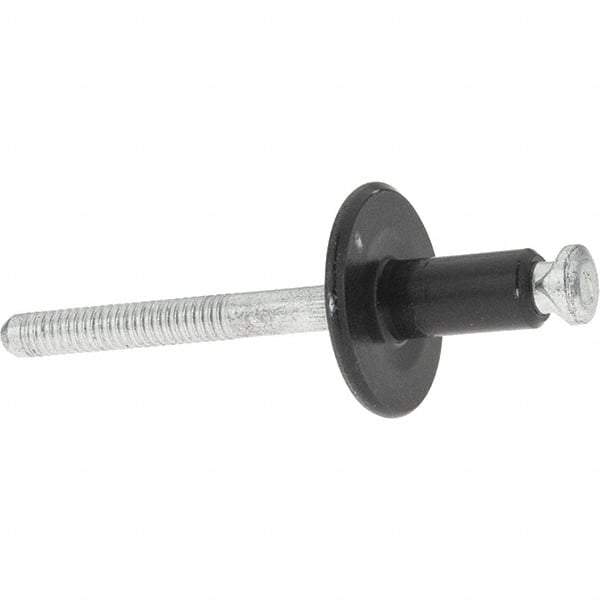 Value Collection - Large Flange Head Aluminum Peel Blind Rivet - Steel Mandrel, 3/32" to 9/64" Grip, 3/4" Head Diam, - A1 Tooling