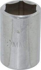 Proto - 1/2" Drive, Standard Hand Socket - 6 Points, 1-1/2" OAL, Chrome Finish - A1 Tooling