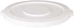 PRO-SOURCE - Round Lid for Use with 10 Gal Round Trash Cans - White, Plastic, For Huskee Trash Cans - A1 Tooling