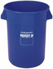 PRO-SOURCE - 20 Gal Blue Round Trash Can - Polyethylene, 22-1/2" High - A1 Tooling