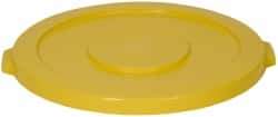 PRO-SOURCE - Round Lid for Use with 32 Gal Round Trash Cans - Yellow, Plastic, For Huskee Trash Cans - A1 Tooling