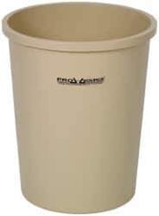 PRO-SOURCE - 44 Qt Beige Round Trash Can - Polyethylene, 18-7/8" High - A1 Tooling