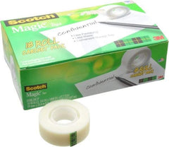 3M - 3/4" x 27.78 Yd Clear Acrylic Adhesive Transparent Tape - Cellulose Acetate Backing, 1.5 mil Thick, Series 810 - A1 Tooling