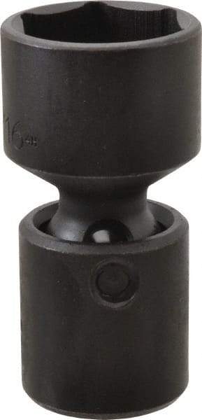 Proto - 1/2" Drive 1-3/16" Standard Universal Impact Socket - 6 Points, 3-3/32" OAL - A1 Tooling