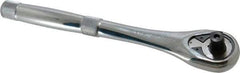 Proto - 1/2" Drive Pear Head Quick-Release Ratchet - Chrome Finish, 10-1/2" OAL, 45 Gear Teeth, Standard Head - A1 Tooling