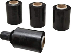 Stretch Associates - 5" x 1,000' 80 Gauge Black Bundling Stretch Film with Dispenser - 4 Piece, 80 Gauge, Black - A1 Tooling