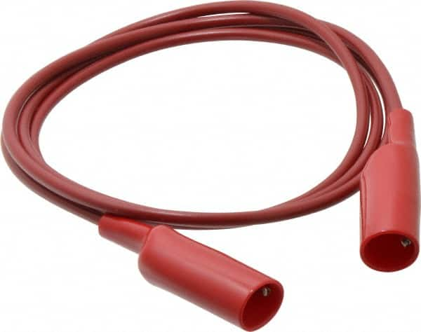 Pomona - Red Electrical Test Equipment Patch Cord - Use with Alligators Test Clips - A1 Tooling