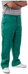 PRO-SAFE - Cotton Flame Resistant/Retardant Pants - Zipper Closure, 3 Pockets, 40" Waist, 32" Inseam, Green - A1 Tooling