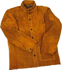 PRO-SAFE - Size S Flame Resistant/Retardant Jacket - Gold, Leather, Snaps Closure, 34 to 36" Chest - A1 Tooling