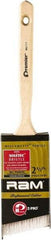 Premier Paint Roller - 2-1/2" Angled Polyester Angular Brush - 3-1/2" Bristle Length, 2" Wood Sash Handle - A1 Tooling