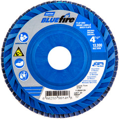 ‎4-1/2 × 7/8″ BlueFire Plastic Flat Flap Disc Type 27 P40 Grit R884P Zirconia Alumina - A1 Tooling