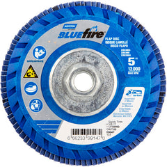 ‎5 × 5/8 - 11″ BlueFire Plastic Flat Flap Disc Type 27 P80 Grit R884P Zirconia Alumina - A1 Tooling