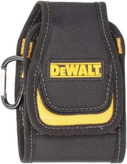 DeWALT - 3 Pocket Cell Phone Holster - Ballistic Polyester, Black & Yellow, 3.2" Wide x 5" High - A1 Tooling