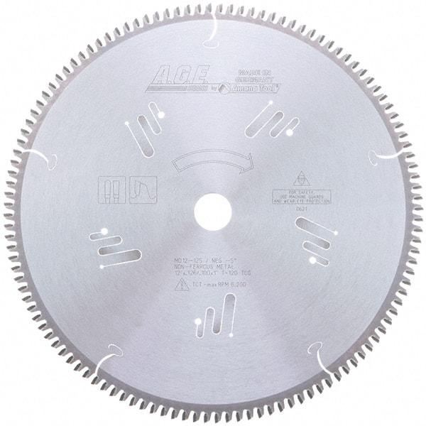 Amana Tool - 12" Diam, 1" Arbor Hole Diam, 120 Tooth Wet & Dry Cut Saw Blade - Carbide-Tipped, Clean Action, Standard Round Arbor - A1 Tooling