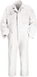 VF Imagewear - Size 38 Regular, White, Zipper, General Purpose Coverall - 38" Chest, Cotton, Polyester, 7 Pockets, Pre-Cure Durable Press with Soil Release, Side Vent Openings, Sized to be Worn Over Clothes - A1 Tooling