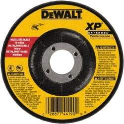 DeWALT - 24 Grit, 7" Wheel Diam, 1/4" Wheel Thickness, 7/8" Arbor Hole, Type 27 Depressed Center Wheel - Zirconia Alumina, Resinoid Bond, 8,700 Max RPM, Compatible with Angle Grinder - A1 Tooling