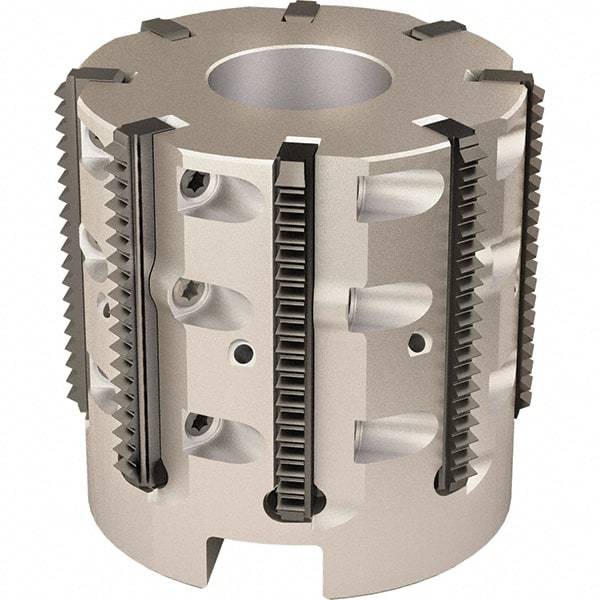 Vargus - 2.323" Cut Diam, 7.874" Max Depth of Cut, 1" Arbor Hole Diam, Internal/External Indexable Thread Mill - Insert Style 40L, 9 Inserts, Toolholder Style RTMC-D, 2" OAL - A1 Tooling