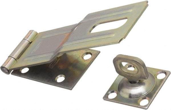 National Mfg. - 1-3/4" Wide, Swivel Staple Safety Hasp - Steel - A1 Tooling