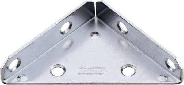 National Mfg. - 3" Long x 3" Wide Steel Corner Braces - Zinc Plated Finish - A1 Tooling