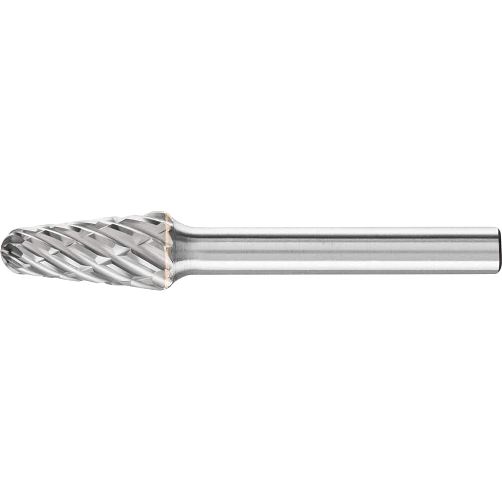 PFERD - SL-3, 3/8" Cut Diam, 1/4" Shank Diam, Carbide End Cut Tree with Radius End Burr - Exact Industrial Supply