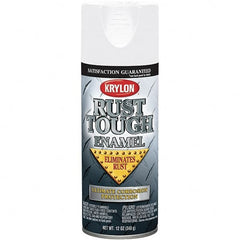 Krylon - White, Gloss, Rust Proof Enamel Spray Paint - 25 Sq Ft per Can, 12 oz Container, Use on Wood, Metal - A1 Tooling