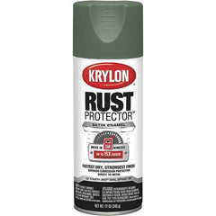 Krylon - Moss Green, Satin, Rust Proof Enamel Spray Paint - 25 Sq Ft per Can, 12 oz Container, Use on Plaster, Glass, Ceramic, Wicker, Concrete, Masonry, Wood, Metal - A1 Tooling