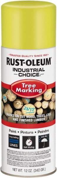 Rust-Oleum - 12 fl oz Fluorescent Yellow Marking Paint - 300' Coverage, Modified Alkyd Formula, >500 gL VOC - A1 Tooling