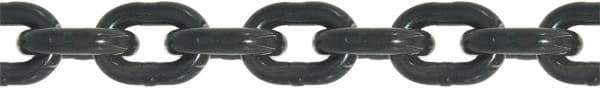 Value Collection - 3/4" Welded Alloy Chain - 28,300 Lb Capacity, Grade 80, 100' Long, Black Finish - A1 Tooling