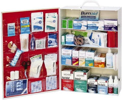 Medique - 1,300 Piece, 125 Person, Industrial First Aid Kit - 15-1/4" Wide x 22-1/4" Deep x 5-1/2" High, Metal Cabinet - A1 Tooling