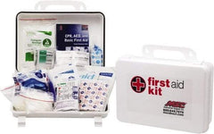 Medique - 100 Piece, 10 Person, Industrial First Aid Kit - 9-1/4" Wide x 6-3/4" Deep x 3" High, Plastic Case - A1 Tooling