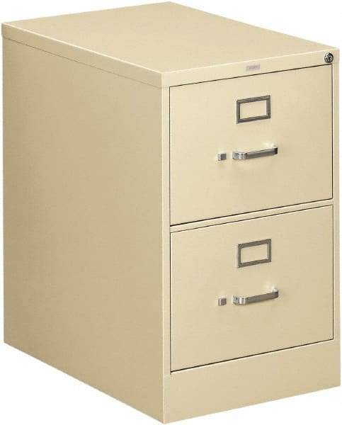 Hon - 18-1/4" Wide x 29" High x 26-1/2" Deep, 2 Drawer Vertical File - Steel, Putty - A1 Tooling