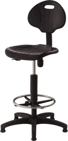 NPS - 18 Inch Wide x 17 Inch Deep x 39 to 47 Inch High, Plastic Base, Polyurethane Chair - Polyurethane Seat, Black - A1 Tooling