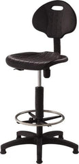 NPS - 18 Inch Wide x 17 Inch Deep x 39 to 47 Inch High, Plastic Base, Polyurethane Chair - Polyurethane Seat, Black - A1 Tooling