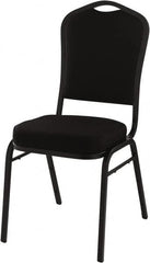 NPS - Fabric Black Stacking Chair - Black Frame, 17" Wide x 23" Deep x 36" High - A1 Tooling