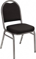 NPS - Fabric Black Stacking Chair - Silver Frame, 18" Wide x 20" Deep x 34" High - A1 Tooling