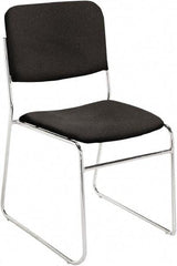 NPS - Fabric Black Stacking Chair - Chrome Frame, 19" Wide x 21" Deep x 33" High - A1 Tooling