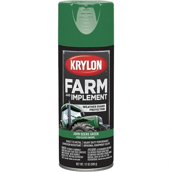 Krylon - Green (John Deere), 12 oz Net Fill, Gloss, Farm & Equipment Spray Paint - 12 oz Container, Use on Equipment - A1 Tooling