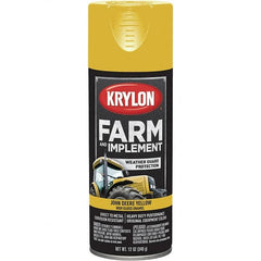 Krylon - Yellow (John Deere), 12 oz Net Fill, Gloss, Farm & Equipment Spray Paint - 12 oz Container, Use on Equipment - A1 Tooling