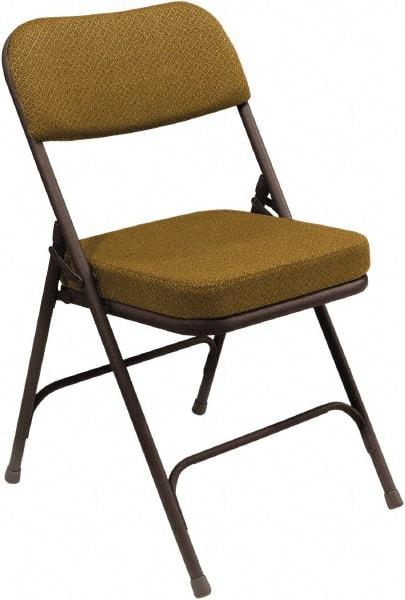 NPS - 18" Wide x 20-3/4" Deep x 32" High, Steel & Fabric Folding Chair with Fabric Padded Seat - Gold - A1 Tooling