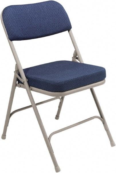 NPS - 18" Wide x 20-3/4" Deep x 32" High, Steel & Fabric Folding Chair with Fabric Padded Seat - Blue - A1 Tooling