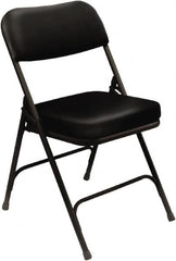 NPS - 18" Wide x 20-3/4" Deep x 32" High, Steel & Vinyl Folding Chair with Vinyl Padded Seat - Black - A1 Tooling