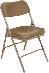 NPS - 18" Wide x 20-3/4" Deep x 32" High, Steel & Vinyl Folding Chair with Vinyl Padded Seat - Beige - A1 Tooling